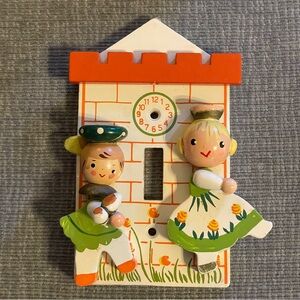 Vintage ‘Originals by Irmi’ Cinderella & Prince Charming Light Switch Cover Wood
